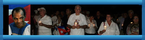 COMUNICADO DE PRENSA: EXILIADOS CUBANOS EN PUERTO RICO CELEBRAN VIGILIA DE CONDENA POR EL ASESINADO DE ORLANDO ZAPATA TAMAYO. Por el  Lcdo. Sergio Ramos. Portavoz Cubanos Unidos de Puerto Rico.
