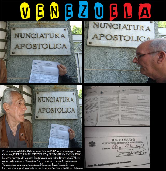CARTA A SU SANTIDAD BENEDICTO XVI ENTREGADA CARACAS- VENEZUELA. Comité Internacional de Expresos Políticos Cubanos. COMISION POLITICA. web/folder.asp?folderID=136