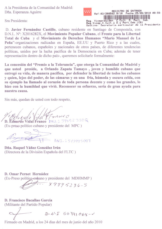 ejemplo de carta de peticion