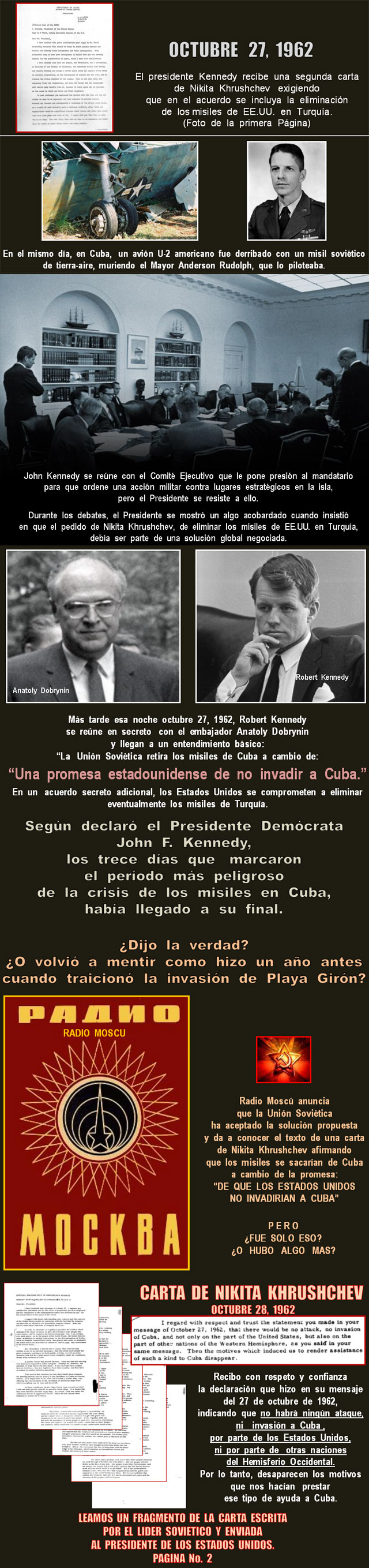 CUBA: "La Crisis de Los Misiles". Octubre de 1962, los 13 das ms peligrosos para la paz mundial. Hecho histrico [PPS en fotos] que debe ser estudiado. Por Carlos Luis Brito. cubademocraciayvida.org  web/folder.asp?folderID=136 