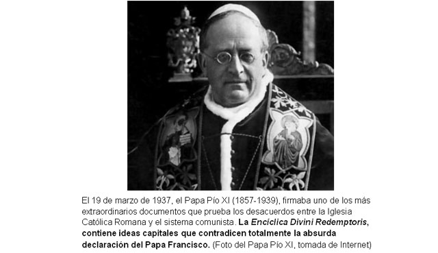 El verdadero opio de los pueblos. A propósito de las recientes afirmaciones del Papa Francisco sobre el pensamiento común entre cristianos y comunistas. Por el Dr. Alberto Roteta Dorado. cubademocraciayvida.org web/folder.asp?folderID=136