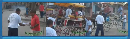 VIDEO: Den kubanska motstndsrrelsen UNPACU distribuerar flygblad i Palma Soriano.http://cubademocraciayvida.org/web/folder.asp?folderID=215