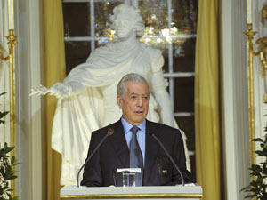 Mario Vargas Llosas Nobelföreläsning den 7 december 2010 i Stockholm.