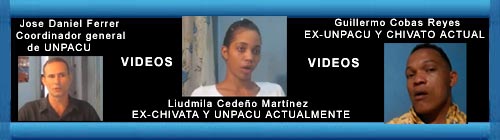 Jose D. F, Coordinador general de UNPACU, entrevista a Liudmila Cedeño Mtnez, miembro actual de la UNPACU después de haberse pasado a las filas de la chivatería de la seguridad del estado por culpa de su esposo Guillermo Cobas, ex-UNPACU y chivato actual. web/folder.asp?folderID=136