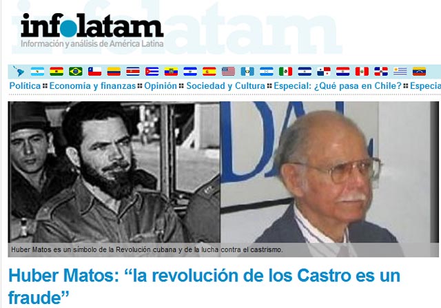 Huber Matos: "en nada han hecho tanto daño como en los patrones de conducta del pueblo obligando a la gente a mentir, a disimular, a prostituirse, a arrastrarse a darle vivas a los Castro. Están fracasados y no les queda mucho tiempo". Por Rogelio Núñez.web/folder.asp?folderID=136