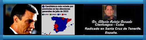 ELECCIONES ESPAÑOLAS: ¿PROLONGACIÓN DEL SANCHISMO? Por el Doctor Alberto Roteta Dorado.     CubaDemocraciayVida.ORG                                                           web/folder.asp?folderID=136