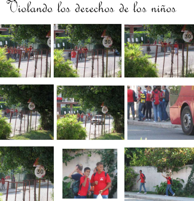 EL ACOSO: El acoso ha sido constante da a da. En todo momento han sido utilizados los nios para decir palabras obscenas y hacer gestos lujuriosos, al igual que la mujer que se pona en los glteos las fotos de Fidel y Ral Castro. Por Martha Beatriz R.